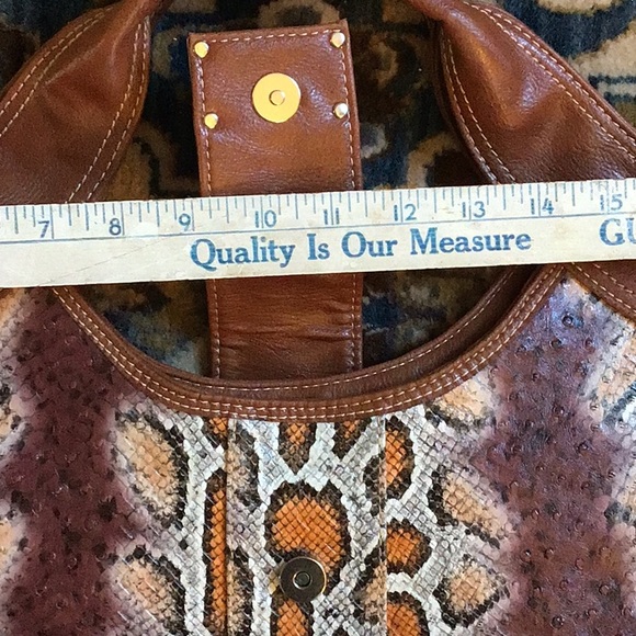 NWOT COMSI COMSA XL Reptile Snake Skin Shoulder Bag - Picture 13 of 15